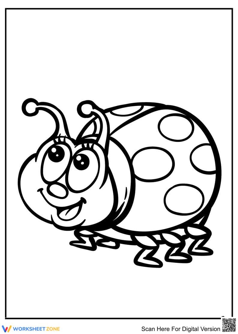 Lovely Ladybug Worksheet for Young Learners - Page 1