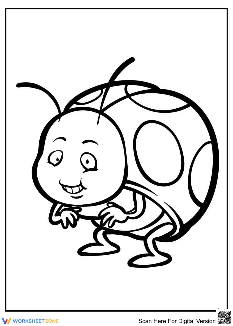 Naughty Ladybug Activity Sheet for Kids - Page 1