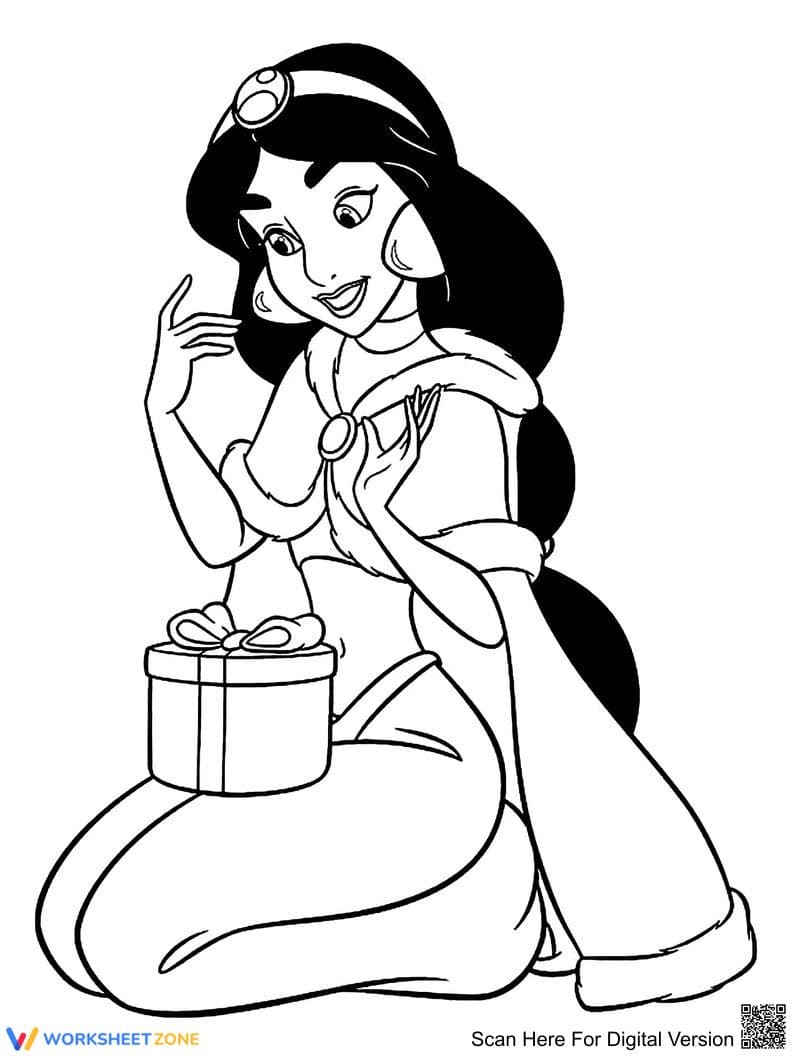 Jasmine Coloring Page | Essential Grade K-5 Printable - Page 1