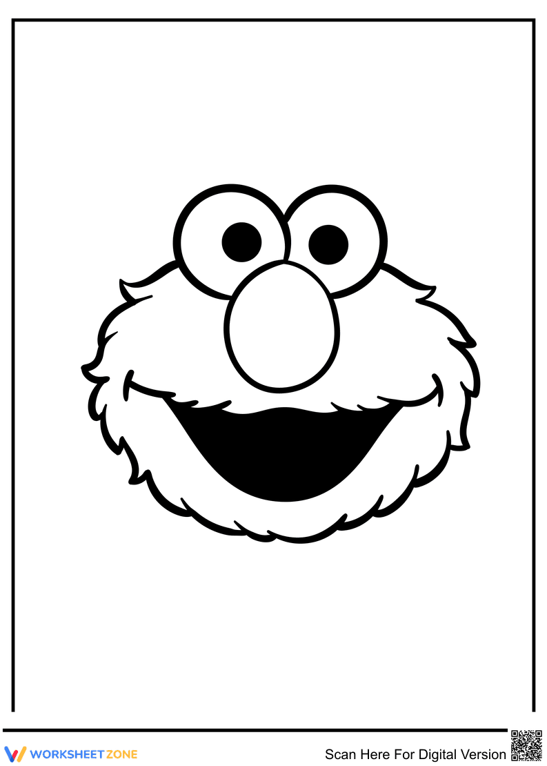 Cute Elmo Coloring Page | Essential Grade K-5 Printable - Page 1