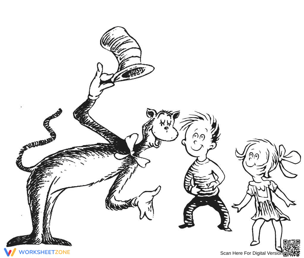 Dr. Seuss Characters Coloring Page | Essential K-5 Ready - Page 1