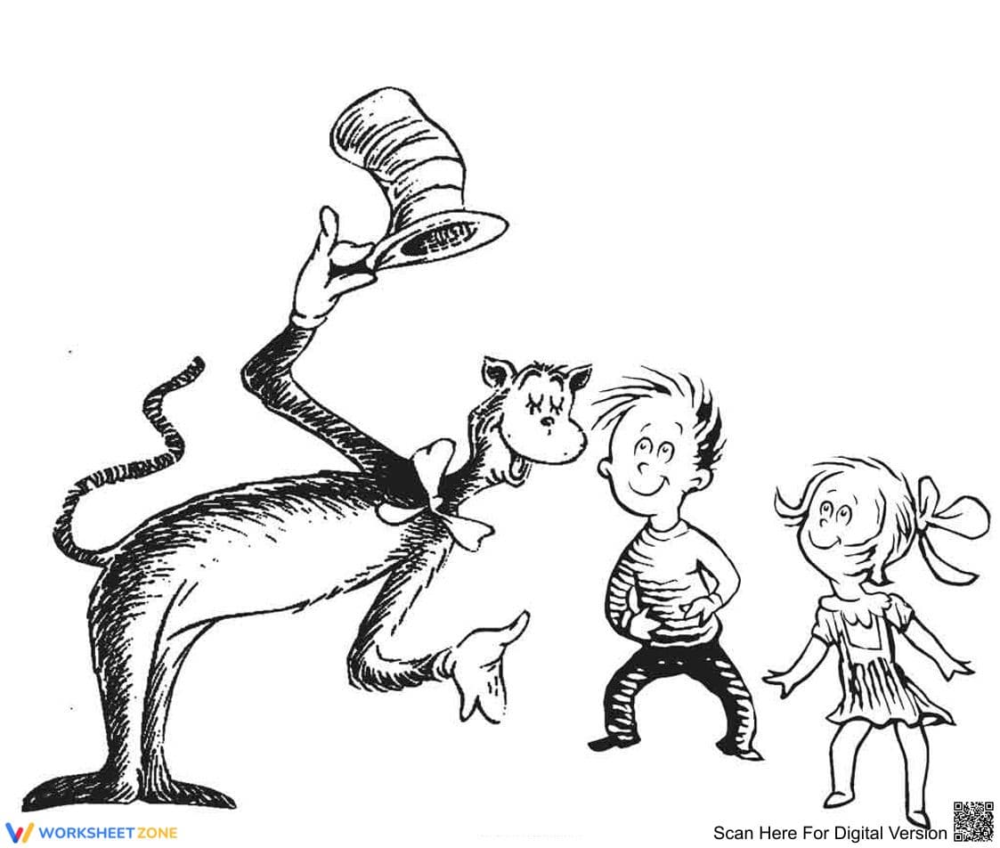 Dr. Seuss Characters Coloring Page | Essential K-5 Ready - Page 1