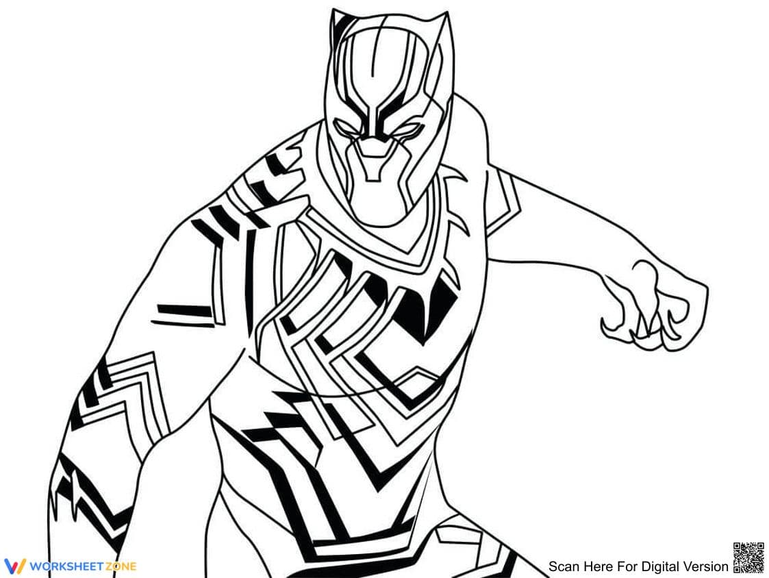 Black Panther Worksheet for Marvel Fans - Page 1