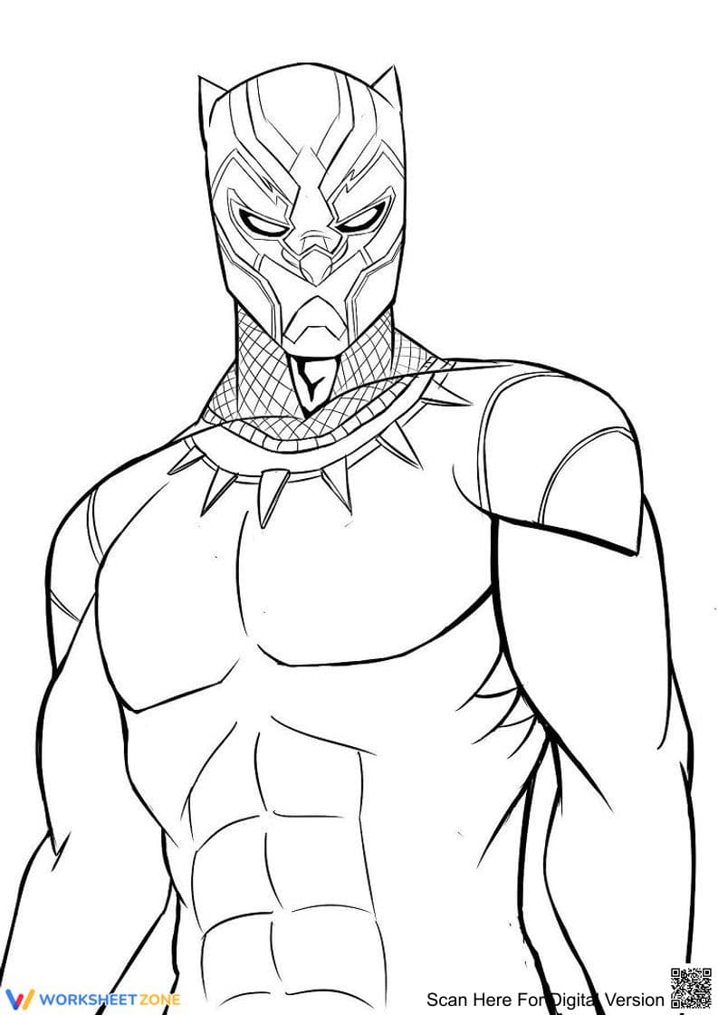 Portrait of Black Panther Worksheet - Page 1