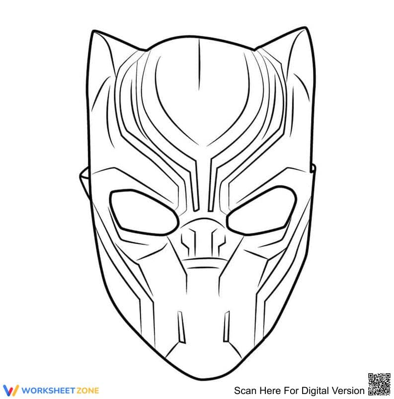 Black Panther Mask Worksheet - Page 1