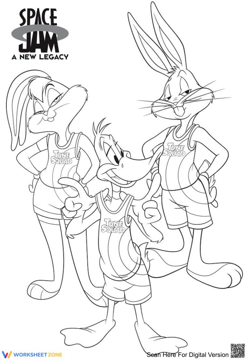 Space Jam Coloring Page | Essential Grade K-5 Printable - Page 1