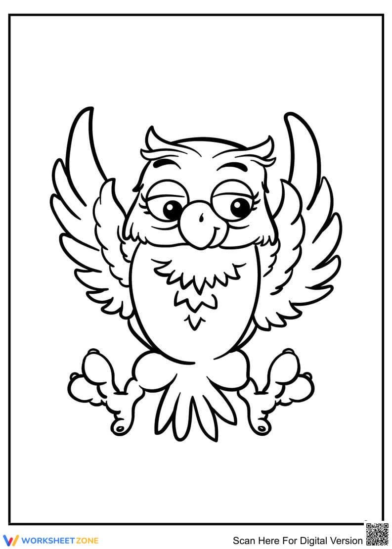 Funny Owl Creative Learning Page - Page 1