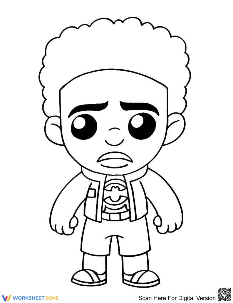 Miles Morales Coloring Page | Grade K-5 Printable - Page 1