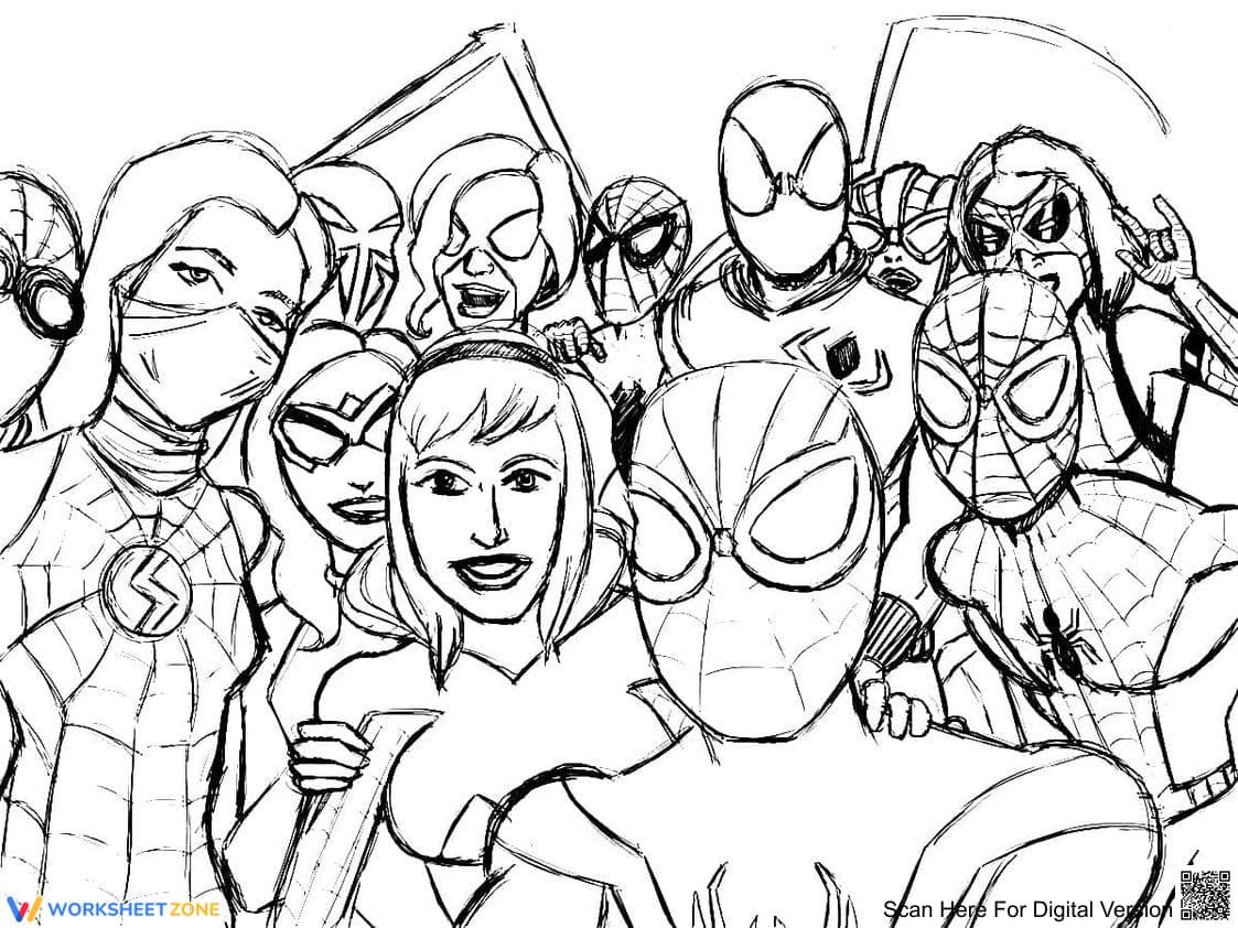 Spider-Verse Coloring Page - Page 1