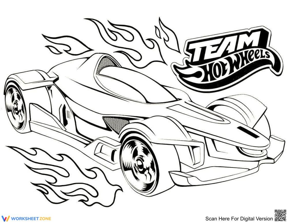Hot Wheels Coloring Page | Race Car Fun! - Page 1