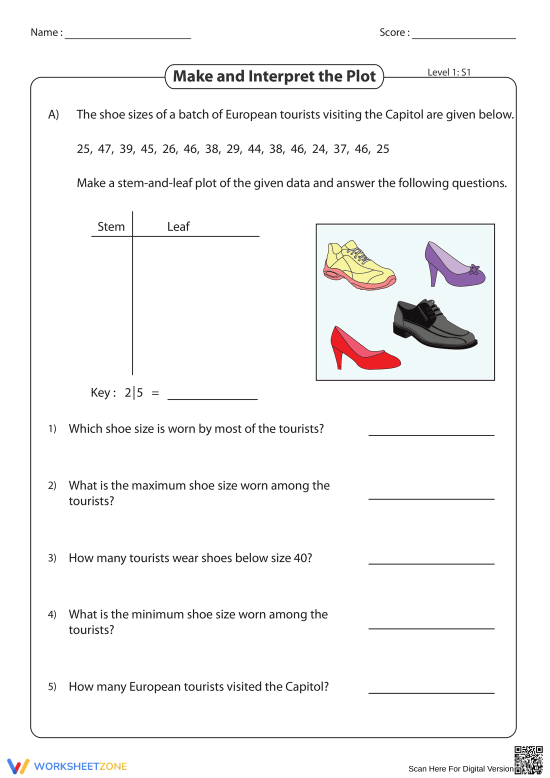 Create and Interpret a Data Plot - Page 1