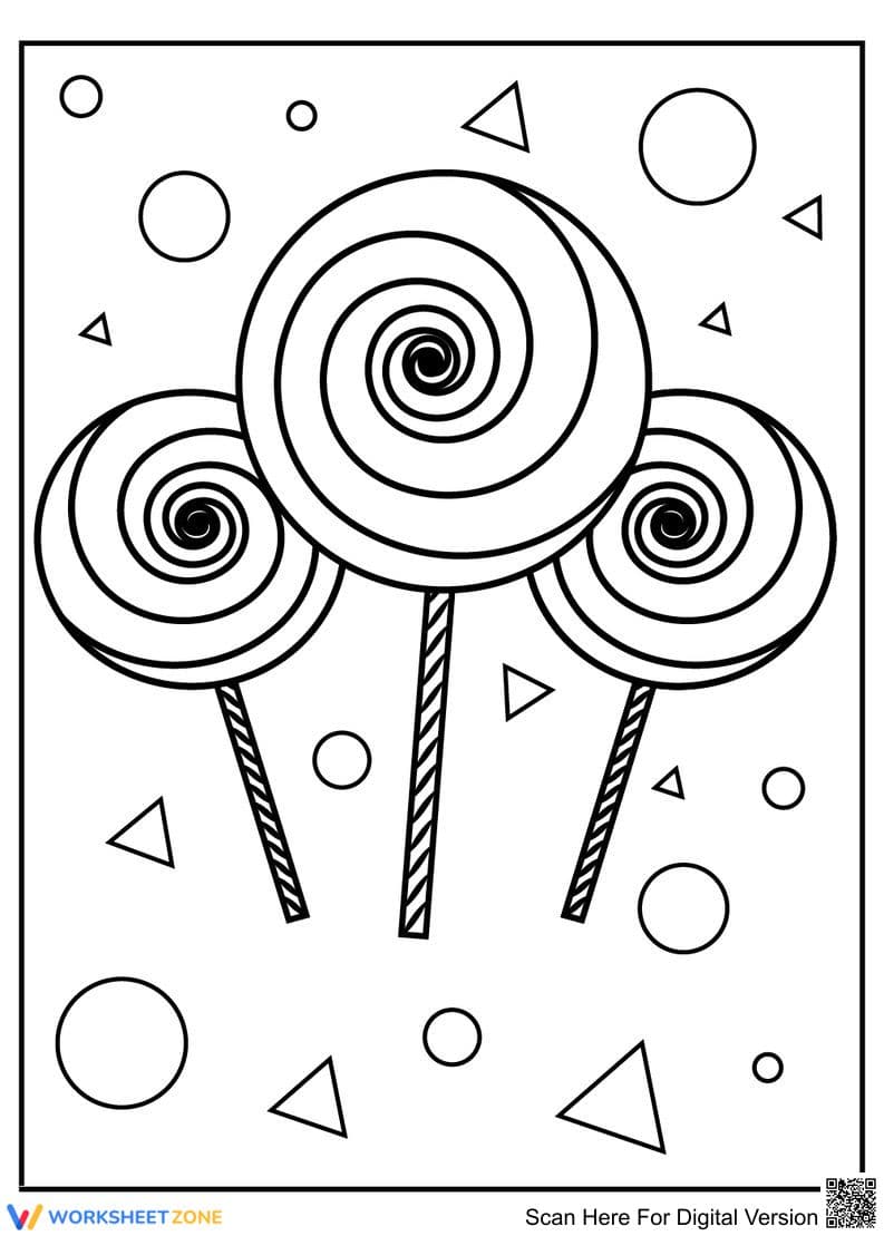 Sweet Candy Coloring Page | Essential Grade K-2 Ready - Page 1