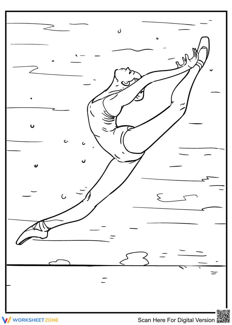 Charming Ballet Dancer Worksheet - Page 1