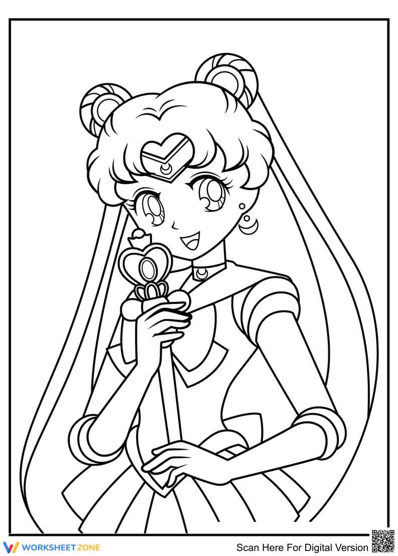 Sailor Moon Coloring Page | Essential Grade K-5 Printable - Page 1