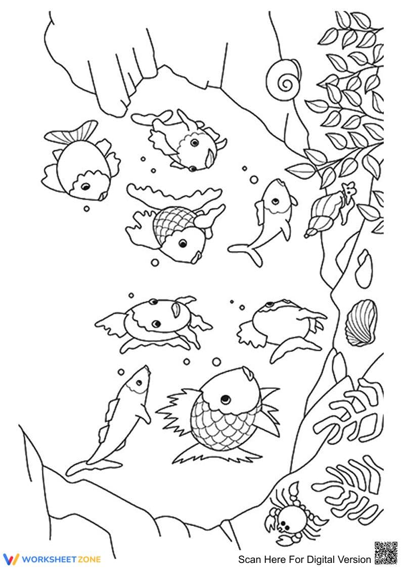 Ocean Fish Coloring Page | Essential Grade K-5 Printable - Page 1