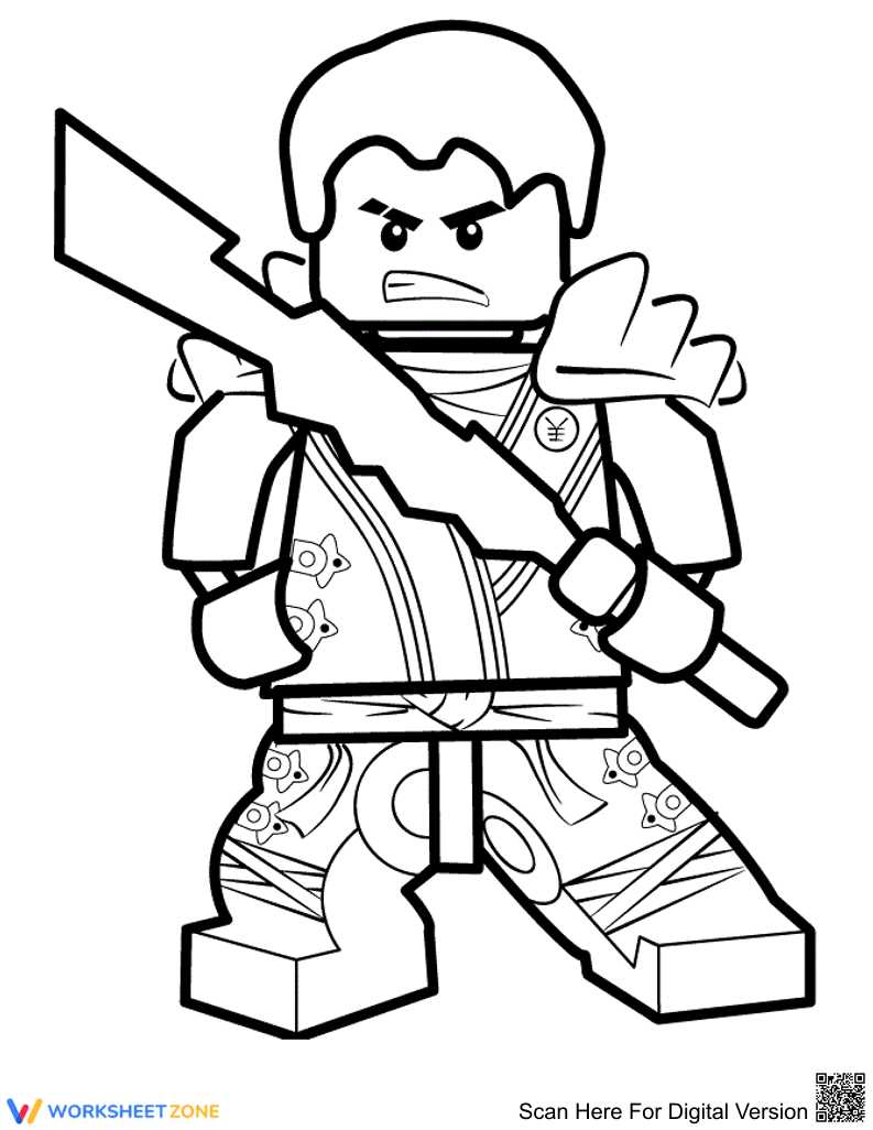 Serious Ninjago Coloring Page | Essential Grade K-5 - Page 1