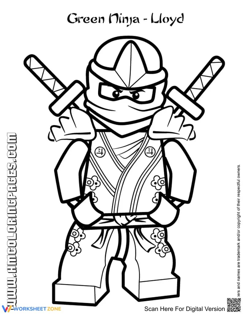 Printable Ninjago Coloring Page | Grade K-5 Essential - Page 1