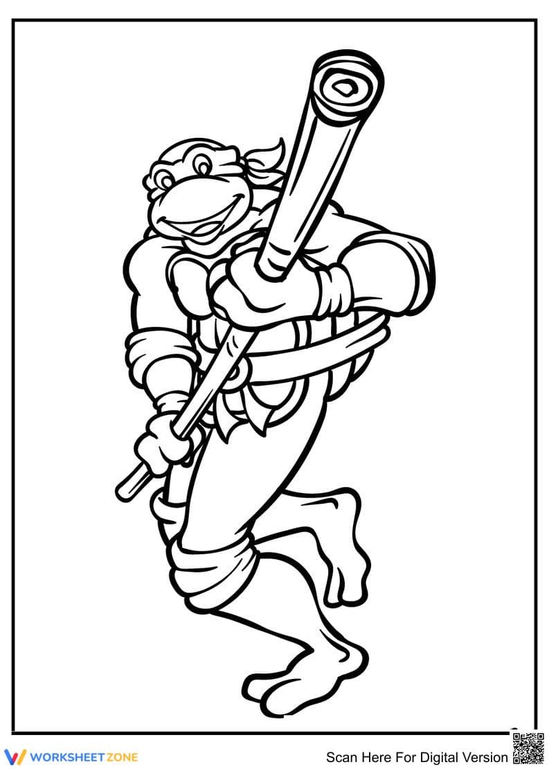 Happy Ninja Turtles Worksheet - Page 1