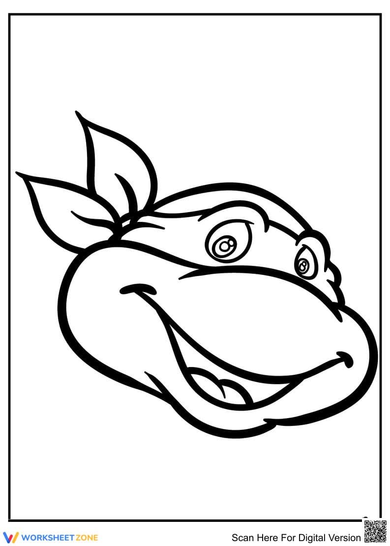 Ninja turtle's Portrait Coloring - Page 1