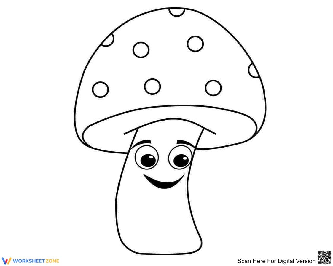Lovely Mushroom Coloring Page | Essential K-5 Printable - Page 1