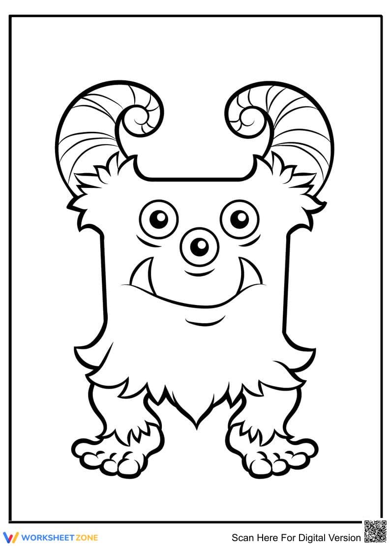 Cool Monster Worksheet - Page 1