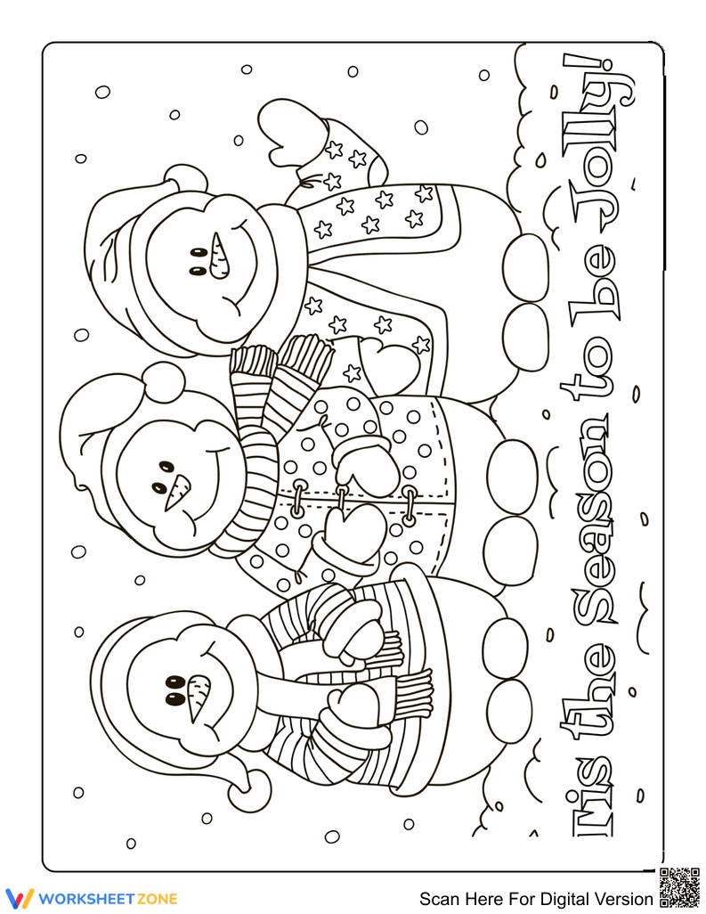 Snowman Coloring Page | Printable Grade K-5 Activity - Page 1