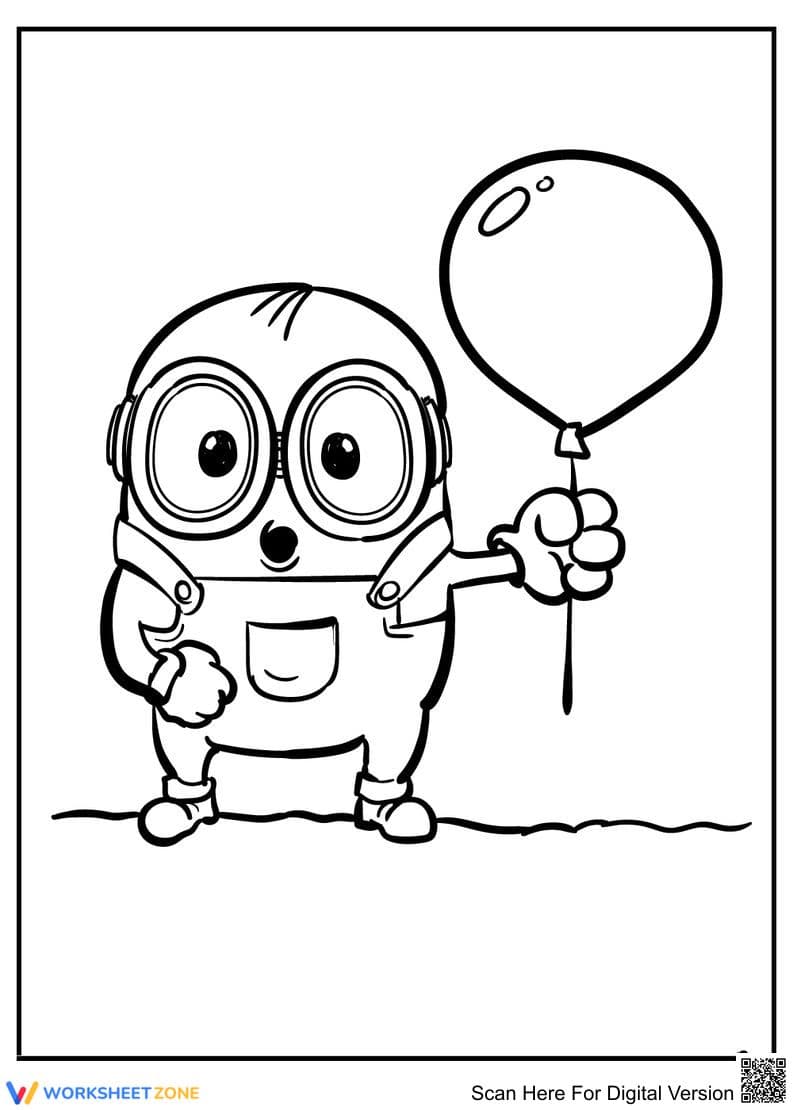 Printable Minion Coloring Page | Grade K-5 Essential - Page 1