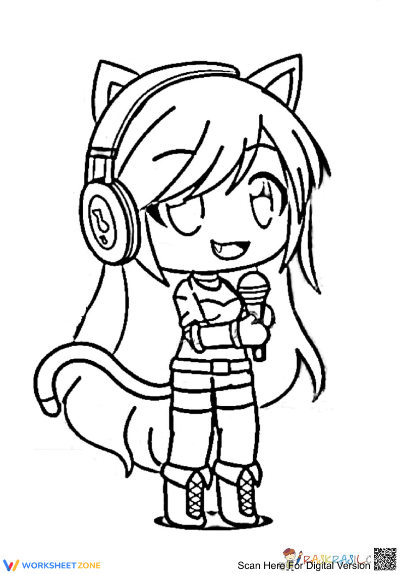 Gacha Life Character Illustration Worksheet - Page 1