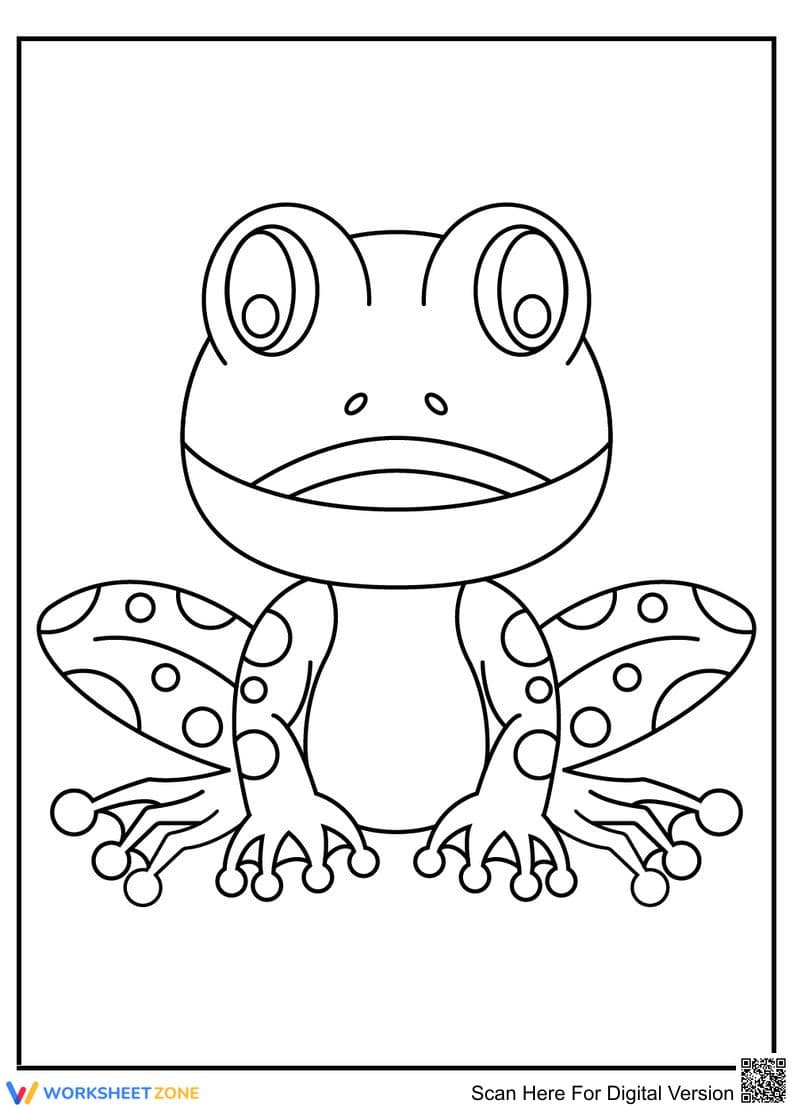 Cute Little Frog Illustration Worksheet - Page 1