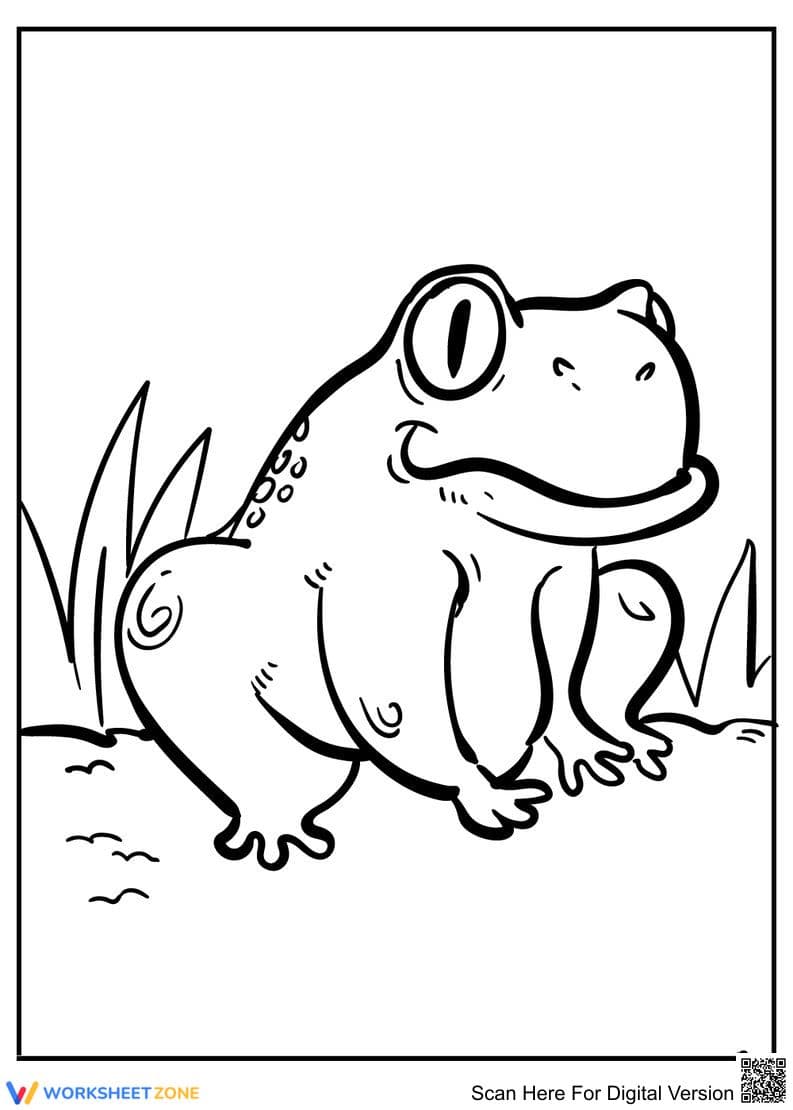 Little Frog Illustration Worksheet - Page 1
