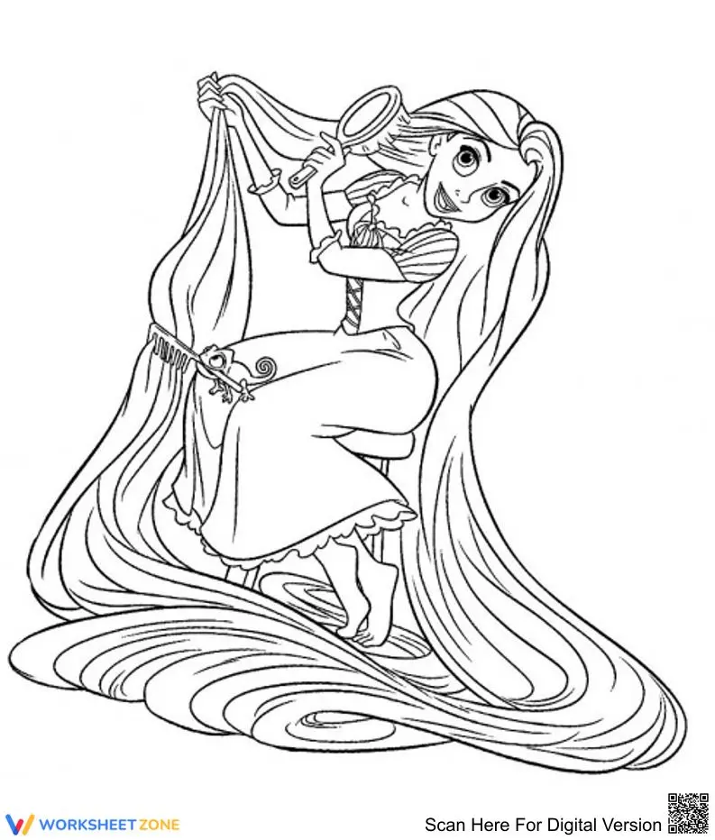 Rapunzel Coloring Page | Essential Grade K-5 Printable - Page 1