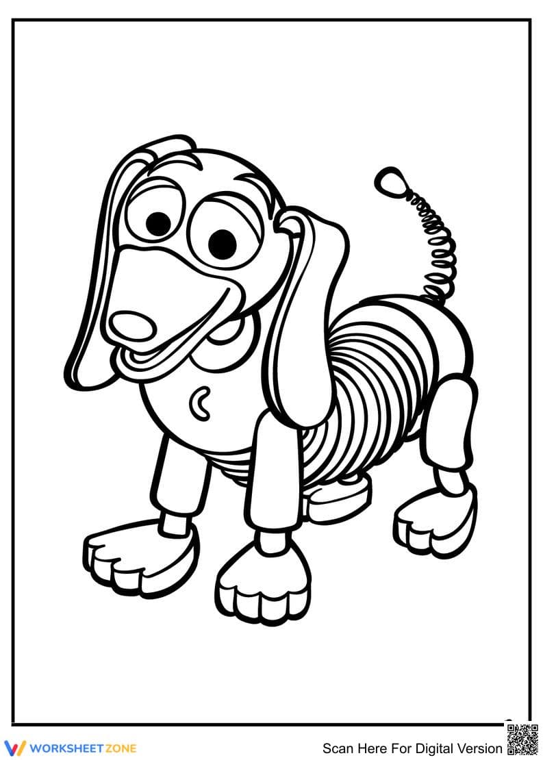 Slinky Dog Coloring Page | Essential Grade K-5 Printable - Page 1