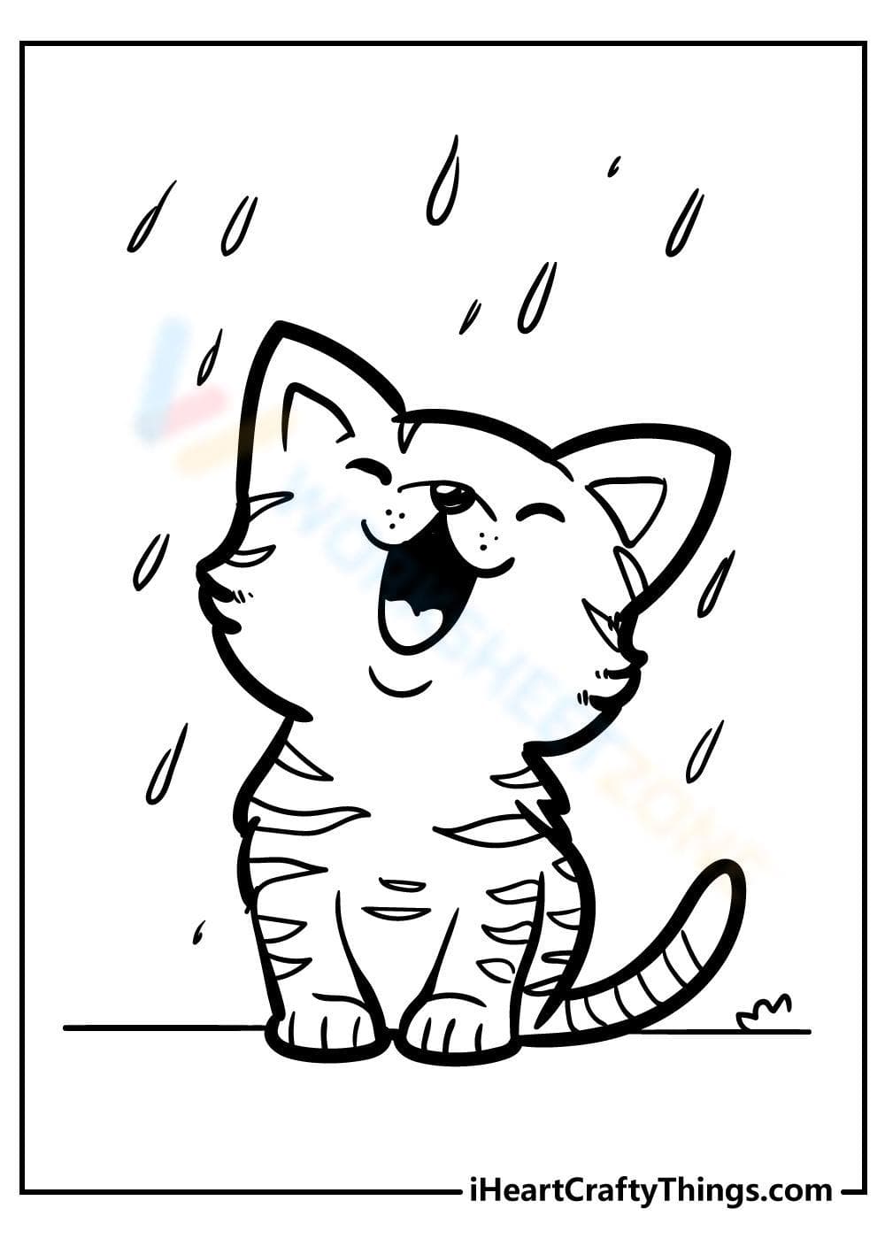 Happy Kitten Under the Rain - Page 1