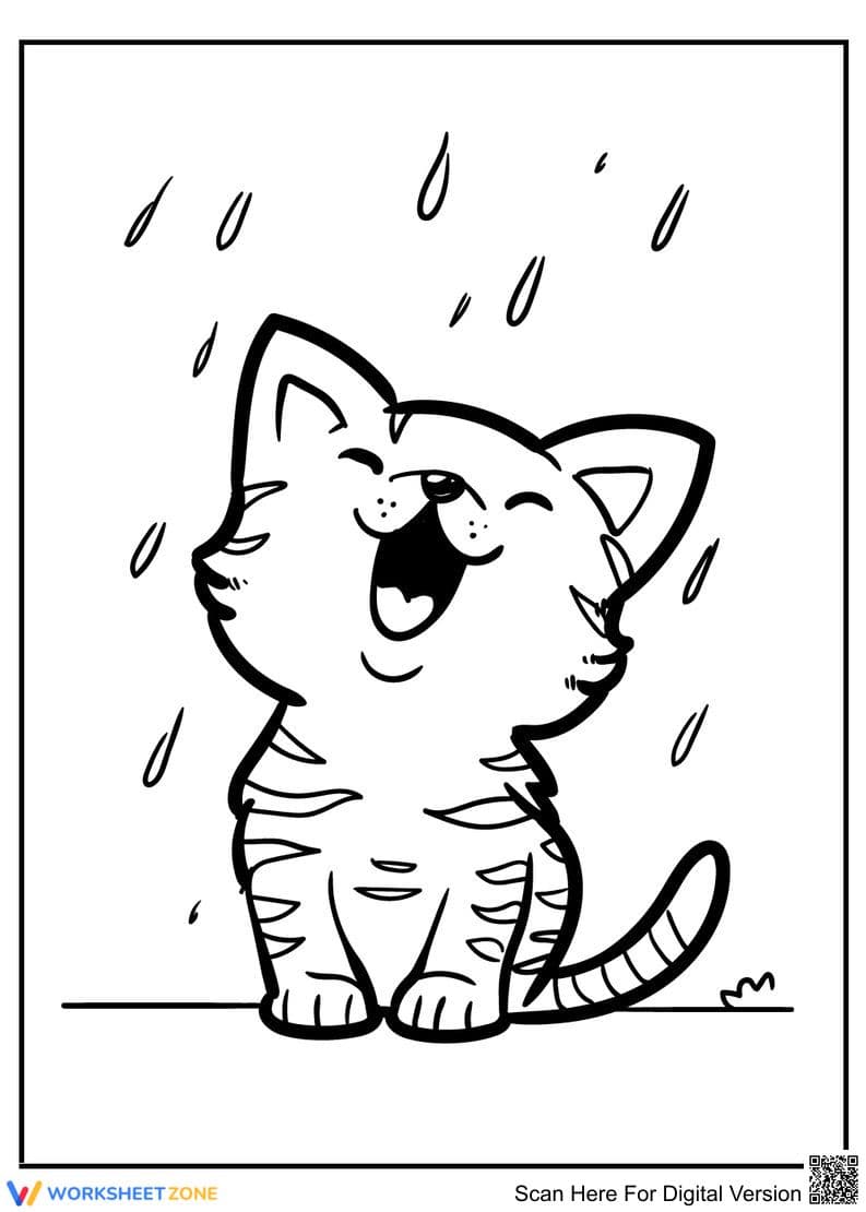 Happy Kitten Under the Rain - Page 1