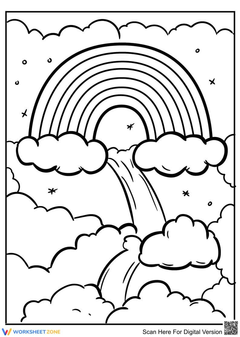 Rainbow Coloring Page | Essential Grade K-2 Printable - Page 1
