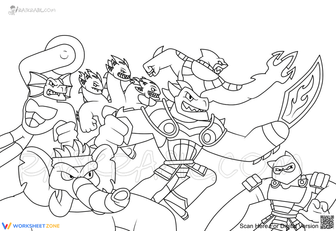 Goo Jit Zu Heroes Coloring Page | Essential Grade K-2 - Page 1