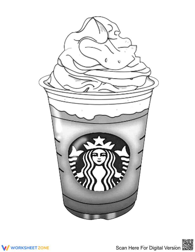 Creamy coffee Coloring Page - Page 1