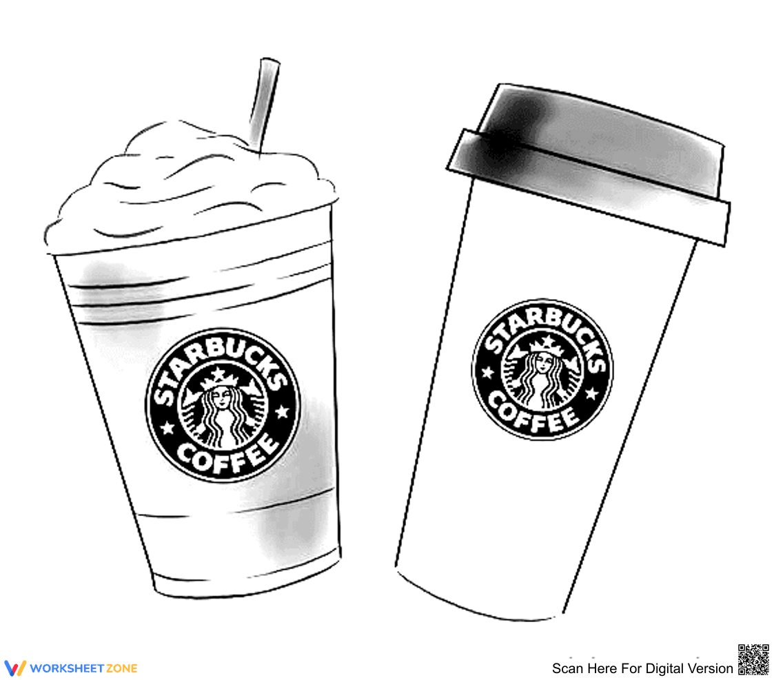 Starbucks Cups Coloring Page | Essential K-5 Printable - Page 1