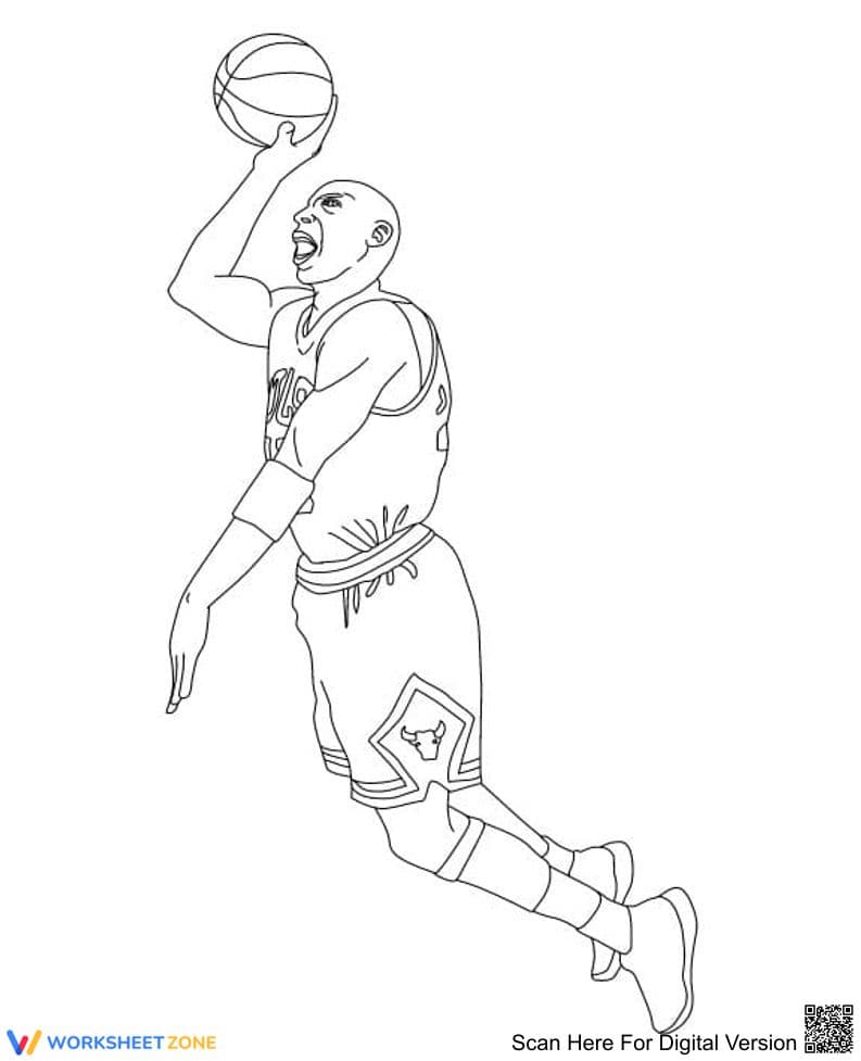 Michael Jordan Basketball Worksheet - Page 1