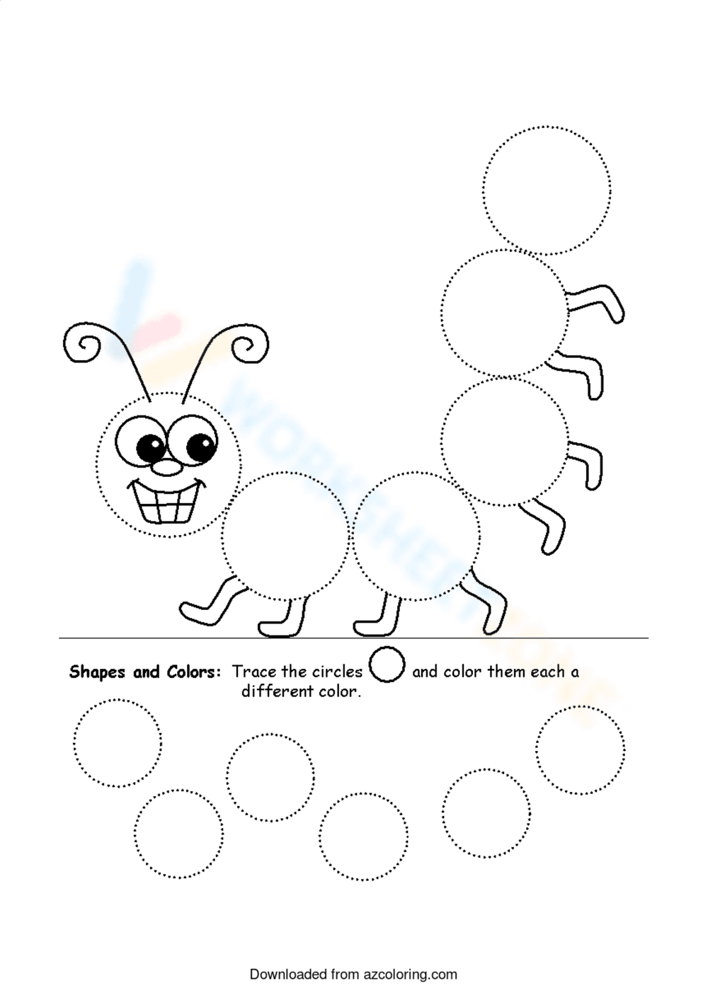 Color by Shapes Worksheet 2 - Page 1