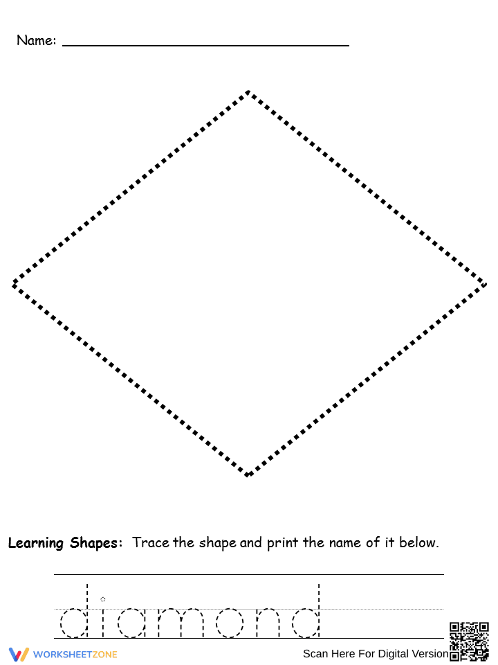 Diamond Shape Recognition Practice - Page 1