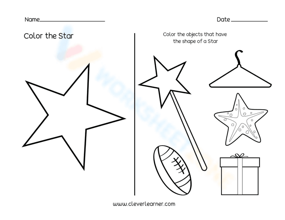 Color the Star - Fun Coloring Activity - Page 1