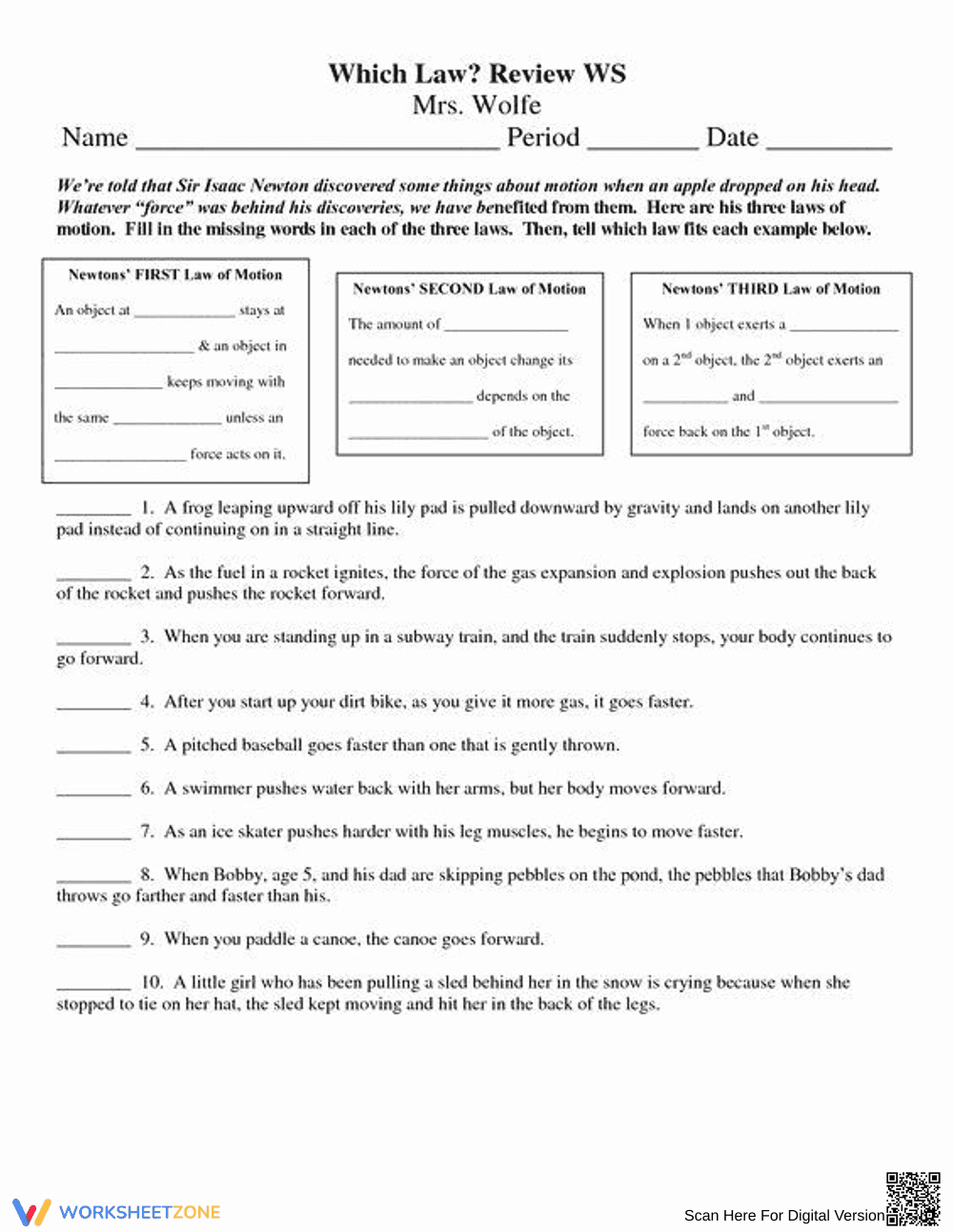 Identify Which Law with this Worksheet - Page 1