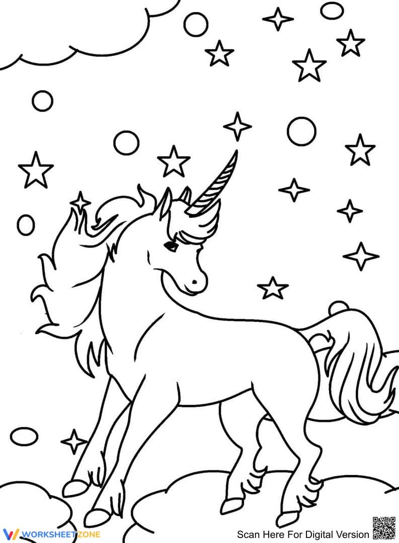 Fairy Unicorn Coloring Page | Essential Grade K-5 - Page 1