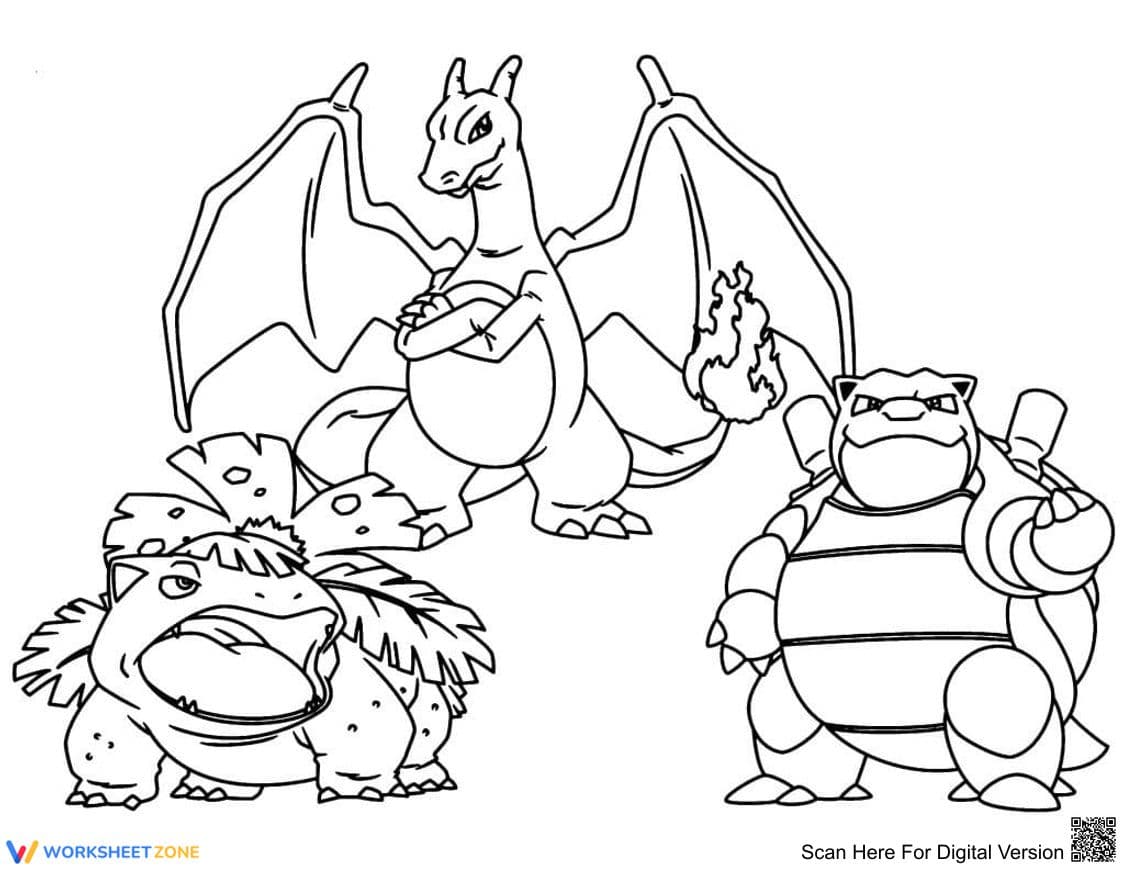 Charizard and His Pokemon Friends Worksheet - Page 1