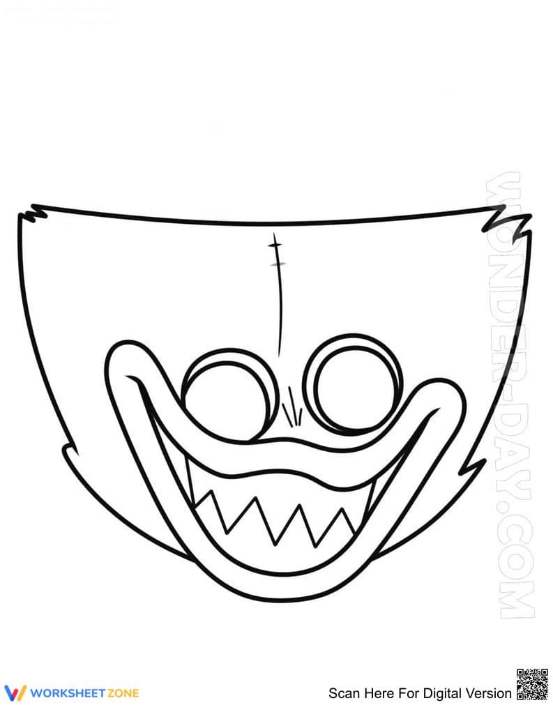 Huggy Wuggy Mask Illustration - Page 1