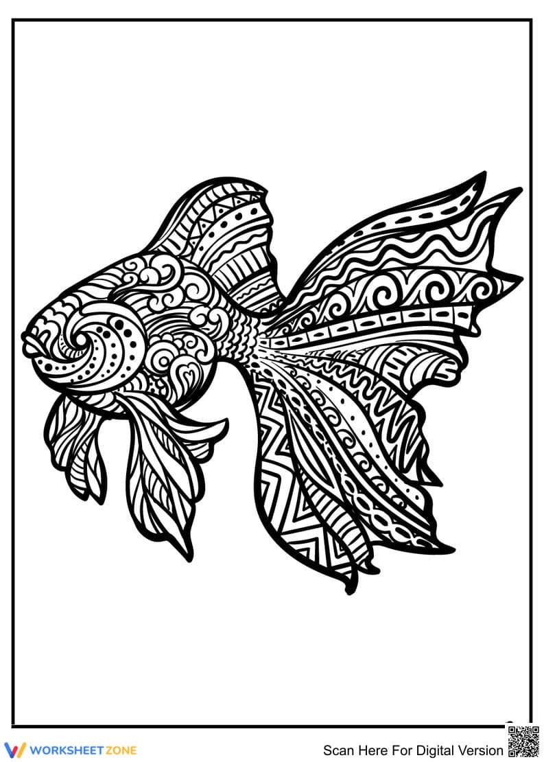Amazing Goldfish Coloring Page | Essential Grade 10+ - Page 1