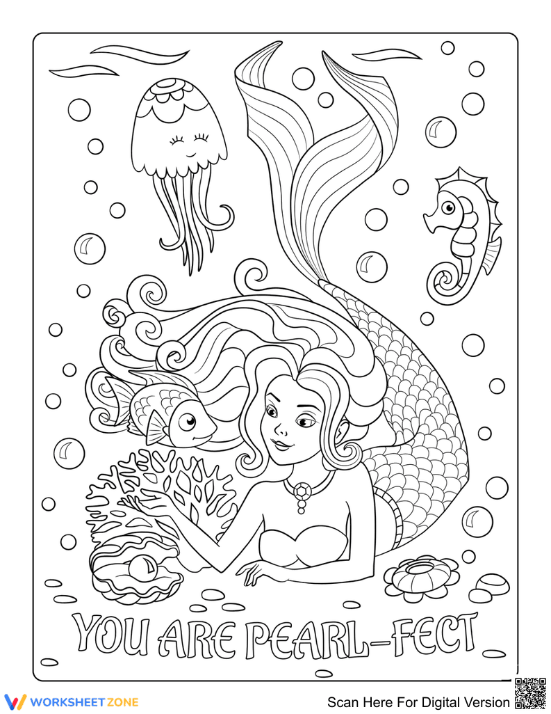 Beautiful Mermaid Illustration - Page 1