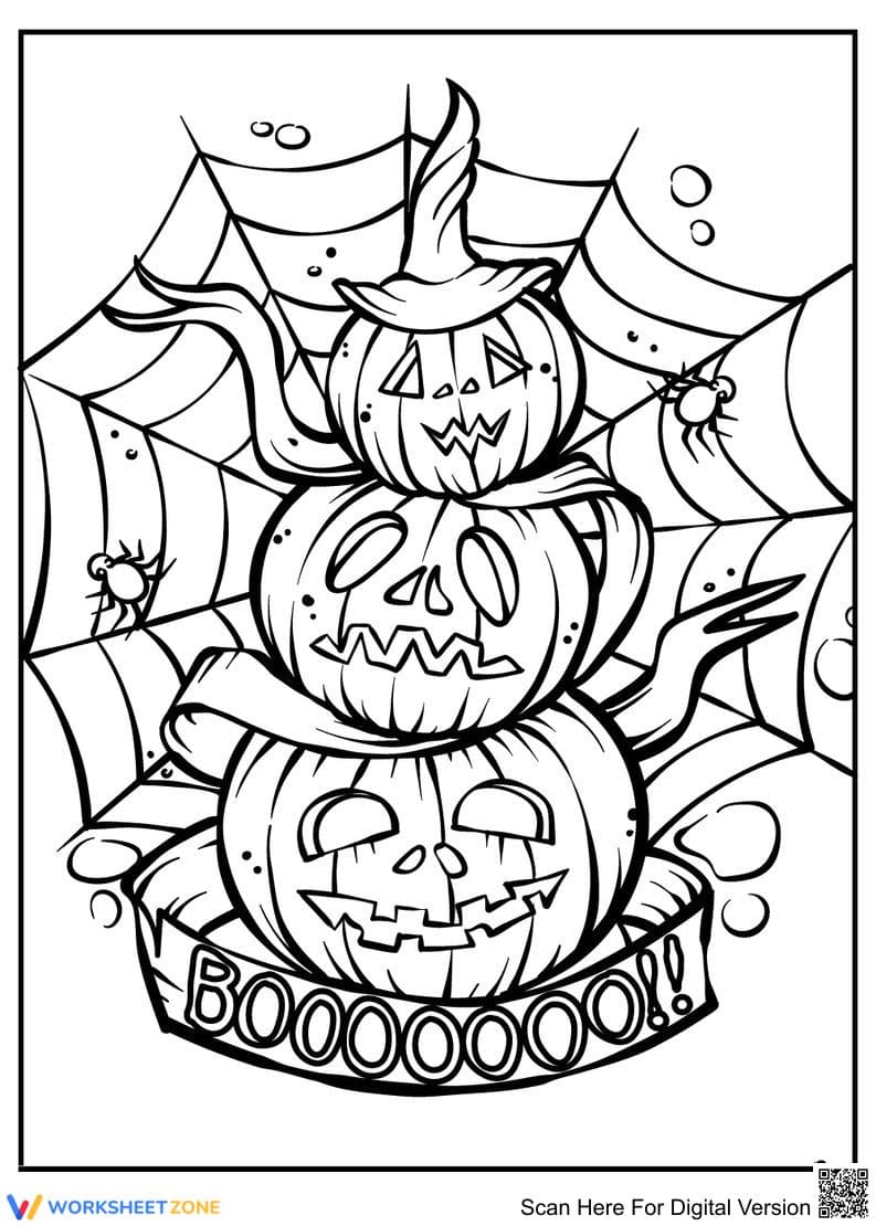 Printable Spooky Scarecrow Coloring Page | Grade K-5 - Page 1
