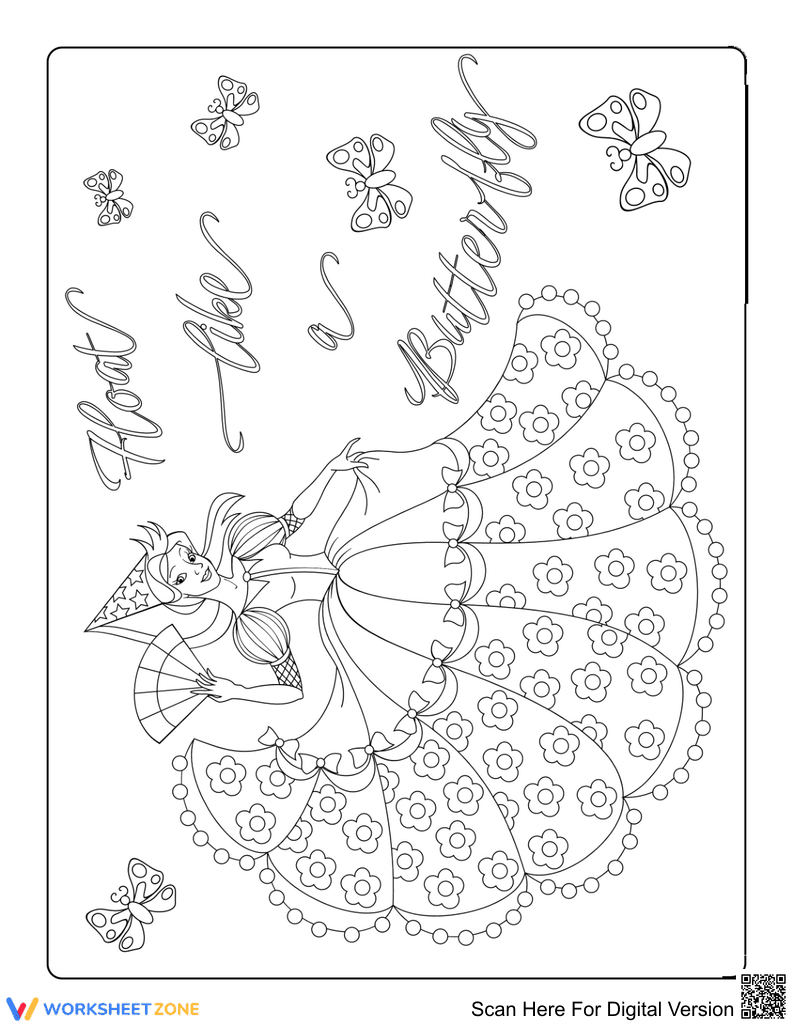 Princess Coloring Page | Essential Kindergarten Art - Page 1